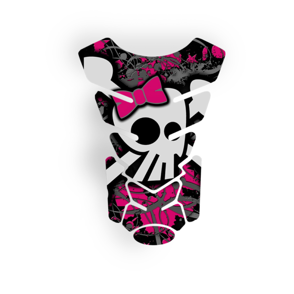 Adhesivo protector de tanque pink skull v2