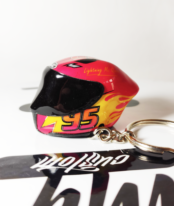 Llavero casco replica 3D  Rayo Mc Queen