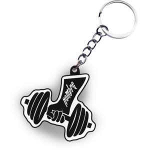 Llavero mancuerna gym-fitness personalizable con nombre