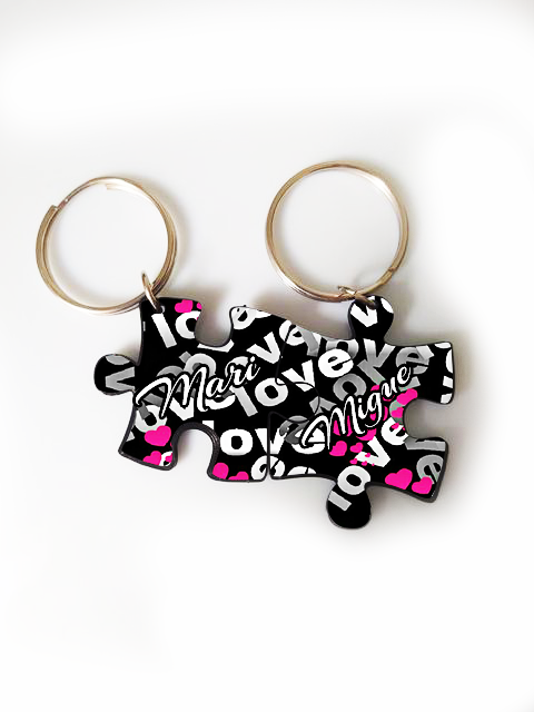 Llavero puzzle con fondos personalizados