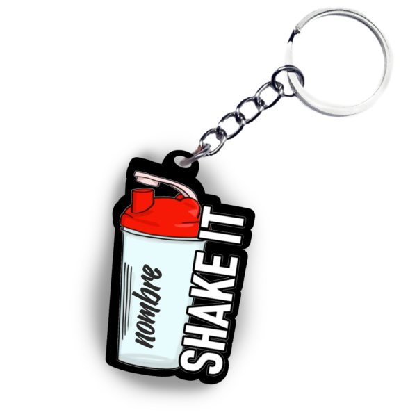 Llavero fitness shake it – personalizable con nombre