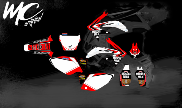 Adhesivos Honda crf  Rancing white