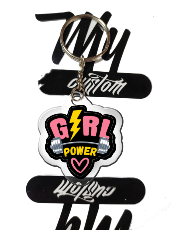 Llavero  transparente Girl power