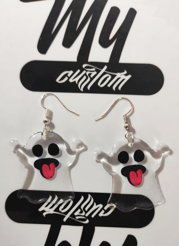 `pendientes fantasmas halloween