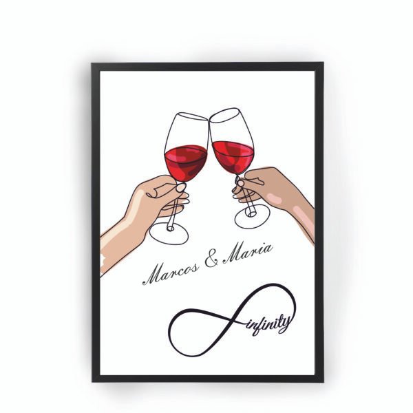 Poster personalizable  Parejas de copas