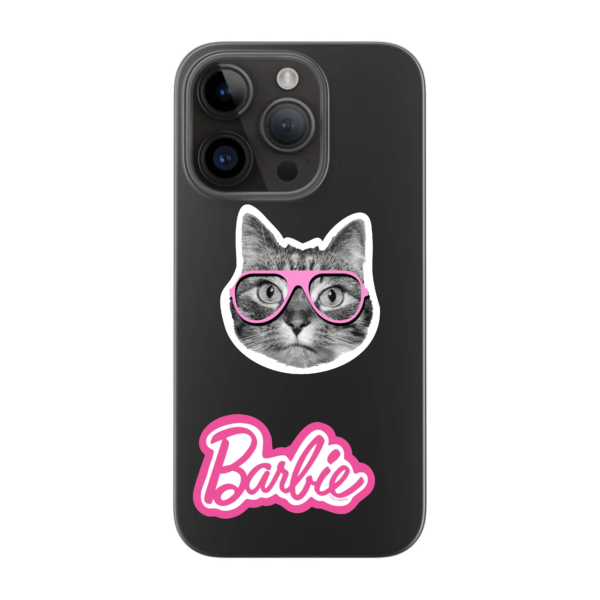 Sticker 3D para móvil Barbie cat