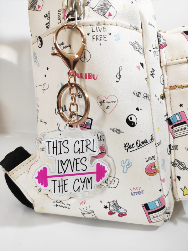 Colgante para bolso Girl love Gym