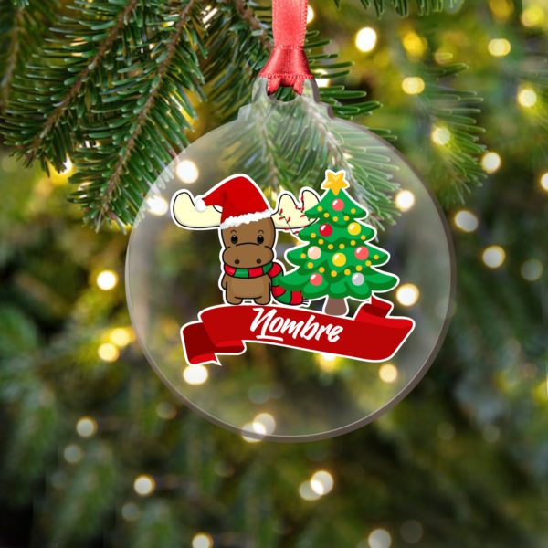 Adorno de navidad Reno personalizado con nombre