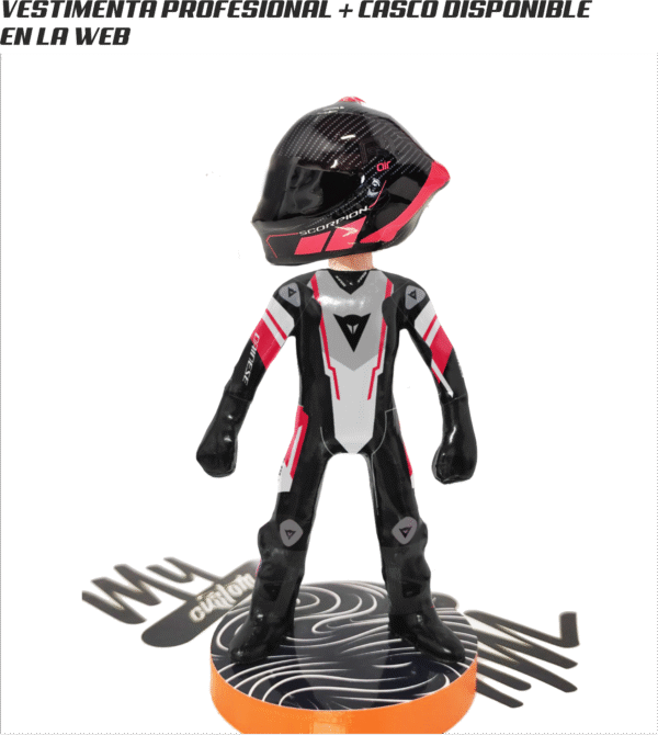 Figura individual piloto moto Gp Vestimenta Profesional