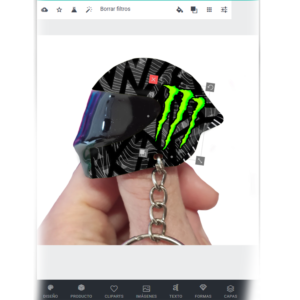 Llavero casco de moto 3D Personalizable