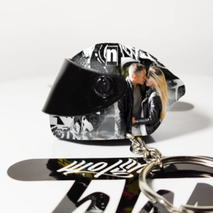 llavero casco d emoto personalizable con foto