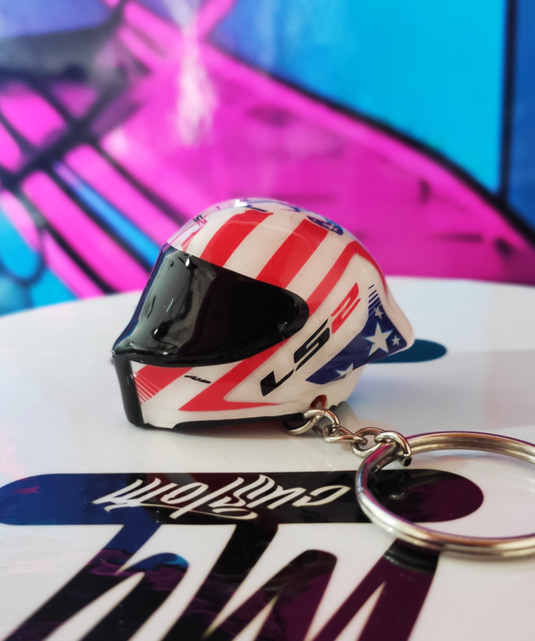 Llavero casco LS2 FF805 THUNDER Carbon GP AERO Replica Baz