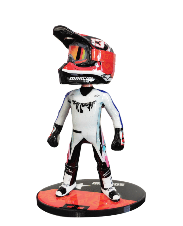 Figura de Motocross personalizada con tu vestimenta + Casco a elección