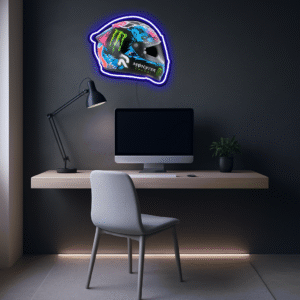 Cuadro LED en Resina con Casco Quartararo Le Mans de Moto