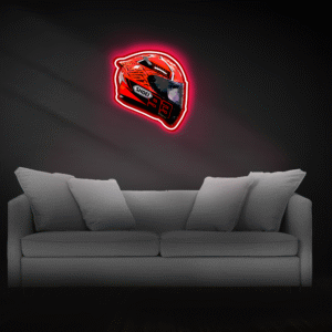 Cuadro LED en Resina con Casco Hormiga shoei de Moto