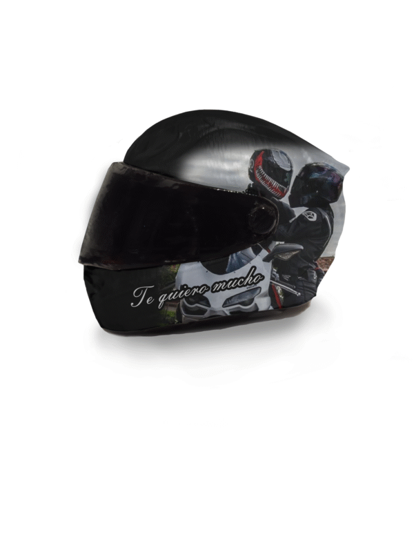 Mini Casco de Exposición Personalizado con Foto – Un detalle único para tu pareja