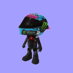 Figura tipo Funko de piloto de moto,con traje y casco personalizados a tu gusto.